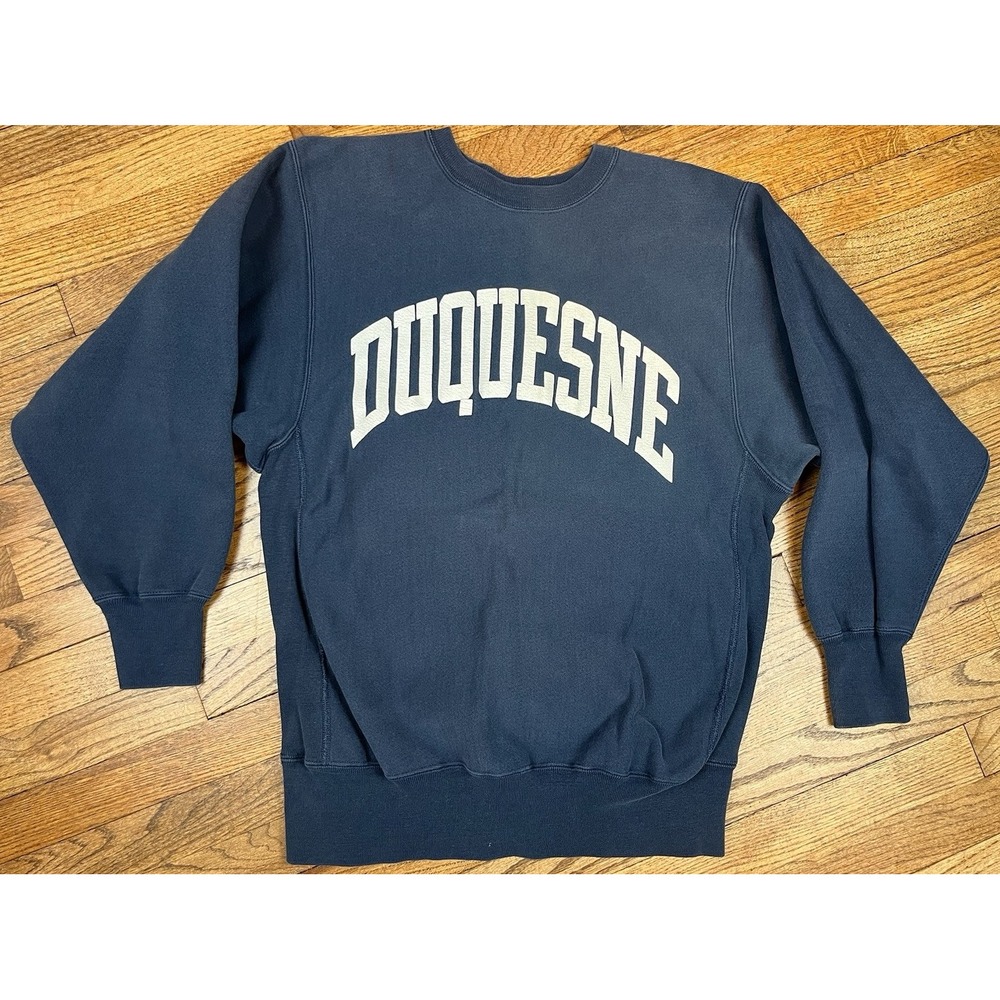 Vintage Champion Reverse Weave Crewneck Sweatshirt Duquesne University Sz‎ XL